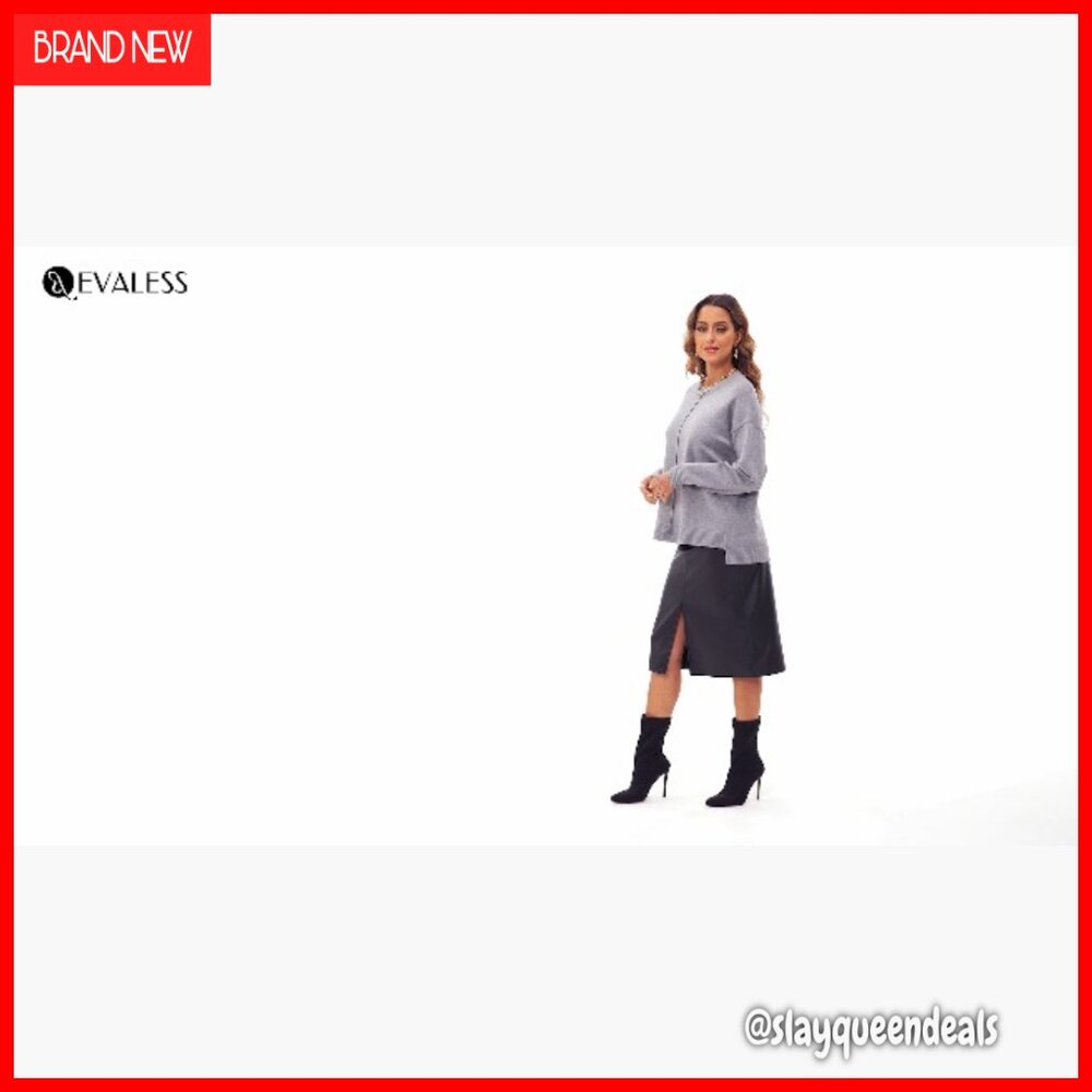 Oversized Ribbed Pullover Sweater Lightweight Cas… - image 7